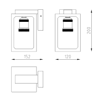 MLA Knightsbridge LANTSS Brushed Chrome E27 Wall Mounted Lantern Fitting IP23 Max 40W