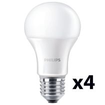 4 Pack Philips CorePro LEDbulb ND 13-100W A60 E27 827