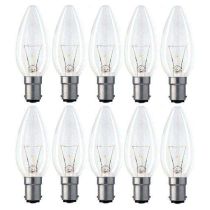 60W SBC Clear Candle 35mm Pack of 10
