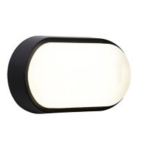 Ansell Helder 13W CCT Black LED Oval PIR Bulkhead