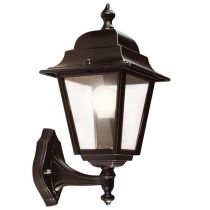 Ansell NIZZA WALL LANTERN, BOTTOM ARM 60W BLACK