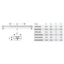 Ansell Proline LED Surface Linear 25w White Integral Microwave Sensor