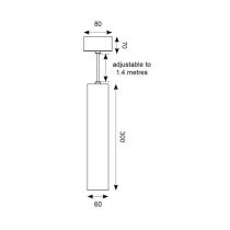 Ansell Ruby White Pendant LED 8.4W Warm White