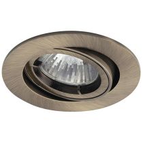 Ansell Twistlock GU10 50w Die-Cast Gimbal Antique Brass