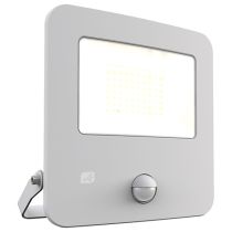 Ansell Zion LED Polycarbonate Floodlight - PIR - 30W Warm White - White