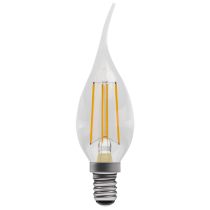 Bell 3.3W LED Filament Bent Tip Clear Candle SES 2700K