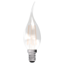 Bell 3.3W LED Filament Bent Tip Satin Candle SES 2700K