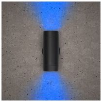 BELL Luna GU10 Up/Down PIR Wall Light - IP54, Black (lamp not included)