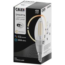 Calex Smart LED Filament Clear Candle lamp B35 E14 4.5W 1800-3000K