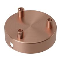 Calex 940048 Metal Ceiling Rose Matt Copper 100mm 3 holes