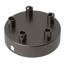 Calex 940074 Metal Ceiling Rose Matt Pearl Black 100mm 5 holes