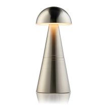 Charm Dome Cordless Table Lamp Nickel Rechargable