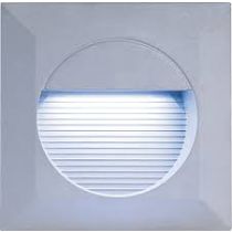 ML Knightsbridge NH016W Grey Aluminium Recessed Square Wall Light 14 White LEDs IP44 1.4W 230V