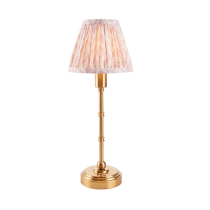 Endon  Lighting Burley Rechargeable & Peachy Leaf 16cm Table Lamp