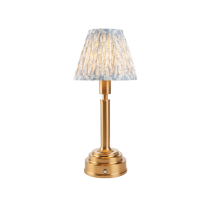 Endon  Lighting Upton Rechargeable & Blue Leaf 16cm Table Lamp