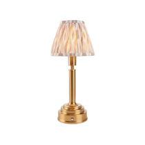 Endon  Lighting Upton Rechargeable & Neutral Ikat 16cm Table Lamp