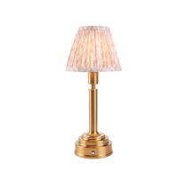 Endon  Lighting Upton Rechargeable & Peachy Leaf 16cm Table Lamp