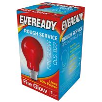 Eveready Rough Service 40W Fire Glow GLS B22