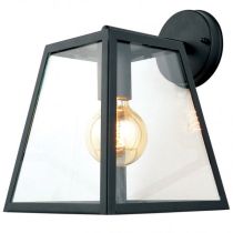 FORUM FL Atlas Tapered Square Glass Panel Wall Lantern - Black