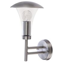 FORUM FL Omega Fluted Wall Lantern - Stainless Steel