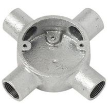 Galvanised Steel Conduit Intersection Box - 20mm