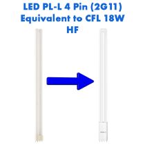 HF LED PL-L Equivalent to 18W CFL 4 Pin 2G11