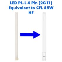 HF LED PL-L Equivalent to 55W CFL 4 Pin 2G11