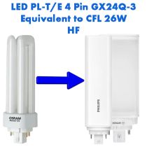 HF LED PL-T/E Equivalent to 26W CFL 4 Pin GX24Q-3