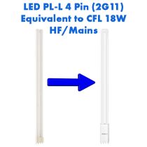 HF/Mains LED PL-L Equivalent to 18W CFL 4 Pin 2G11