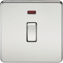 MLA Screwless 20A 1G DP Switch with Neon - Polished Chrome