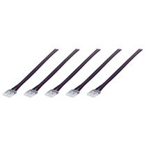 Integral Connector to 150mm Wire for 12mm RGB LED COB Strip 5PACK