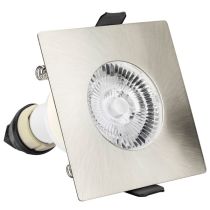 Integral Evofire Satin Nickel Fire Rated Square White Downlight 