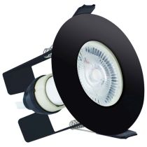 Integral LED Black Round Fire-Rated Downlight With Insulation Guard