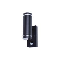 Integral Outdoor Stainless Steel Up And Down Wall Light PIR IP54 2 X GU10 Black