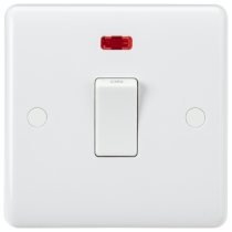 Knightsbridge 32A 1G DP Switch with Neon and Flex Outlet from Base