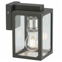 ML Knightsbridge LANTBK Anthracite E27 Wall Mounted Lantern Fitting IP23 Max 40W
