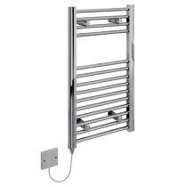 Kudox Straight Standard 150W Electric Ladder Towel Rail - Chrome