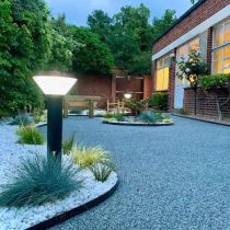 Lumena 800mm Olympia Pro-Solar Pedestal Warm White (Internal Base)