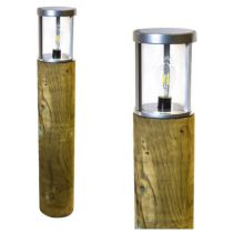 Lumena 800mm Radiata Edisol Pro-Solar Timber Path Light Silver (3000K) Warm White