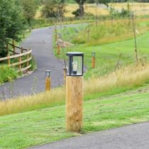 Lumena 800mm Radiata Edisol Pro-Solar Timber Path Light Silver (6000K) Daylight