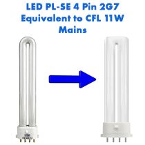 Mains LED PL-S/E Equivalent to 11W CFL 4 Pin 2G7