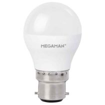 Megaman LED B22 Opal Dimmable Golfball 5.5W Cool White