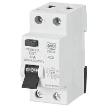 MK Sentry 7560S 63A 100mA RCD 2 Pole
