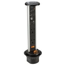 ML Knightsbridge SK005A Pop Up 2 Gang Socket 13A with Built In Bluetooth Speaker & USB Charger