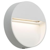 ML Knightsbridge LWR2W White Aluminium Round 115mm Surface Mount Wall Guide LED Light IP44 2W