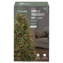 Premier 1000 LED Multicoloured Christmas Lights (25M)