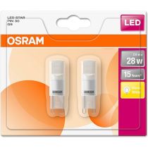 Osram 2.6W-28W G9 2700K Non-Dim 2Pack