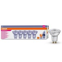 Osram Parathom 4.5W Dimmable LED GU10 Spot 36D 3000K 5 Pack