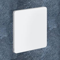 Philips Dynalite PA2BPE-WA-X Antumbra 2 Button Interface White Fascia/Aluminium Rim No Labels