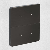 Philips Dynalite PA4BPE-JM-L Antumbra 4 Button Interface Jet Grey Fascia/Magnesium Rim Custom Labels